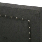 Cadre de lit plateforme capitonné à boutons, lit rembourré de taille king