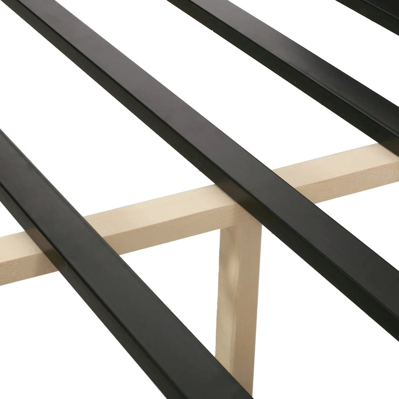 Cadre de lit plateforme capitonné à boutons, lit rembourré de taille king