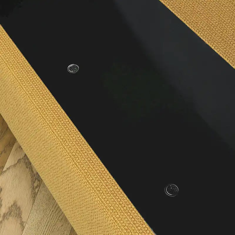 Banc de rangement ovale rembourré avec grand espace de rangement, repose-pieds en lin pour chambre ou salon