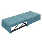 Canapé-lit 3 places 4 en 1 en lin de 72,5 pouces avec dossier réglable sur 5 positions et poche de rangement