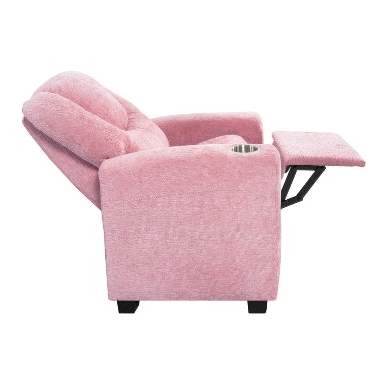 Fauteuil inclinable pour enfants avec repose-pieds et porte-gobelets