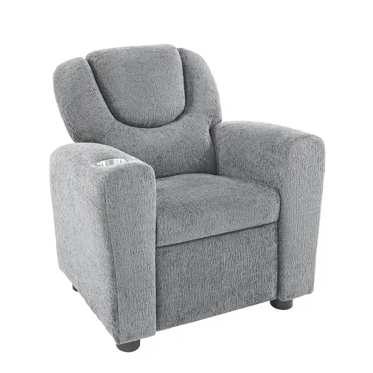 Fauteuil inclinable pour enfants avec repose-pieds et porte-gobelets