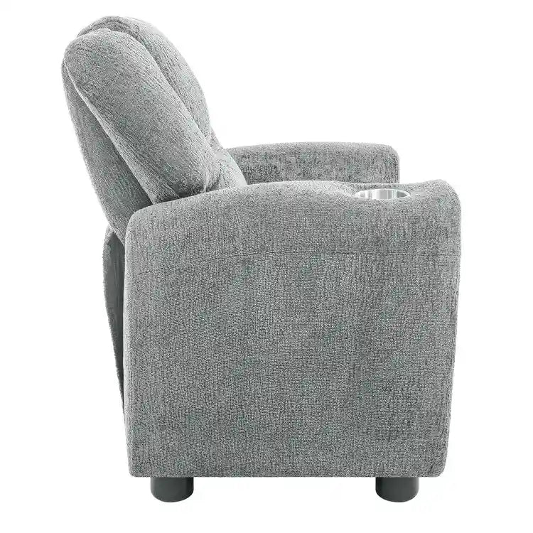 Fauteuil inclinable pour enfants avec repose-pieds et porte-gobelets