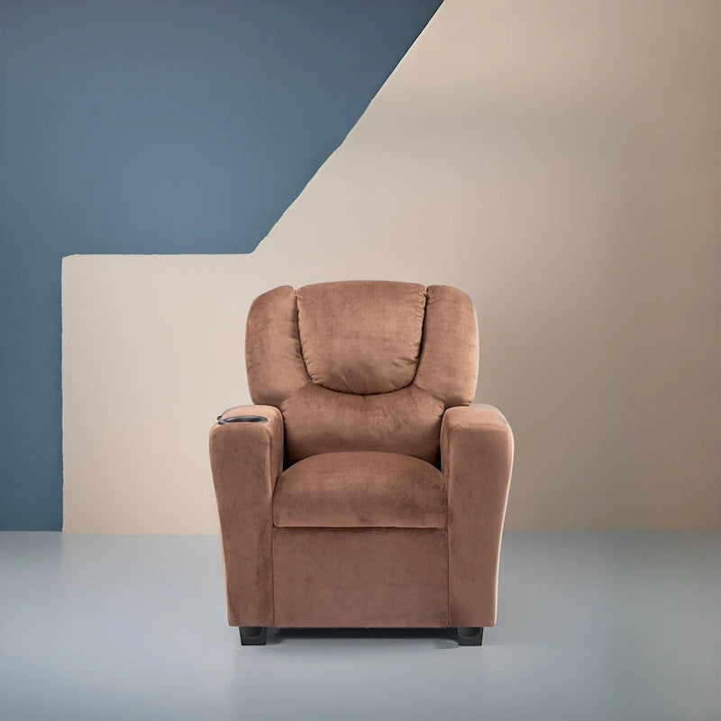 Fauteuil inclinable pour enfants avec repose-pieds et porte-gobelets