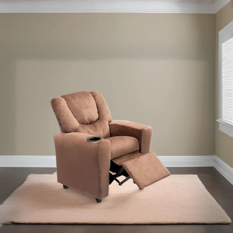 Fauteuil inclinable pour enfants avec repose-pieds et porte-gobelets