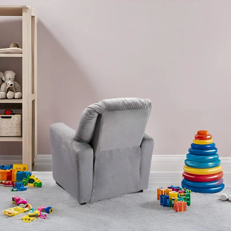 Fauteuil inclinable pour enfants avec repose-pieds et porte-gobelets