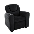 Fauteuil inclinable pour enfants avec repose-pieds et porte-gobelets