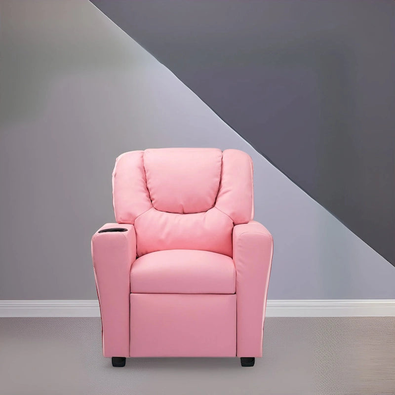 Fauteuil inclinable pour enfants avec repose-pieds et porte-gobelets