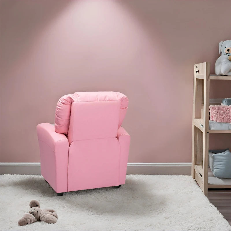 Fauteuil inclinable pour enfants avec repose-pieds et porte-gobelets