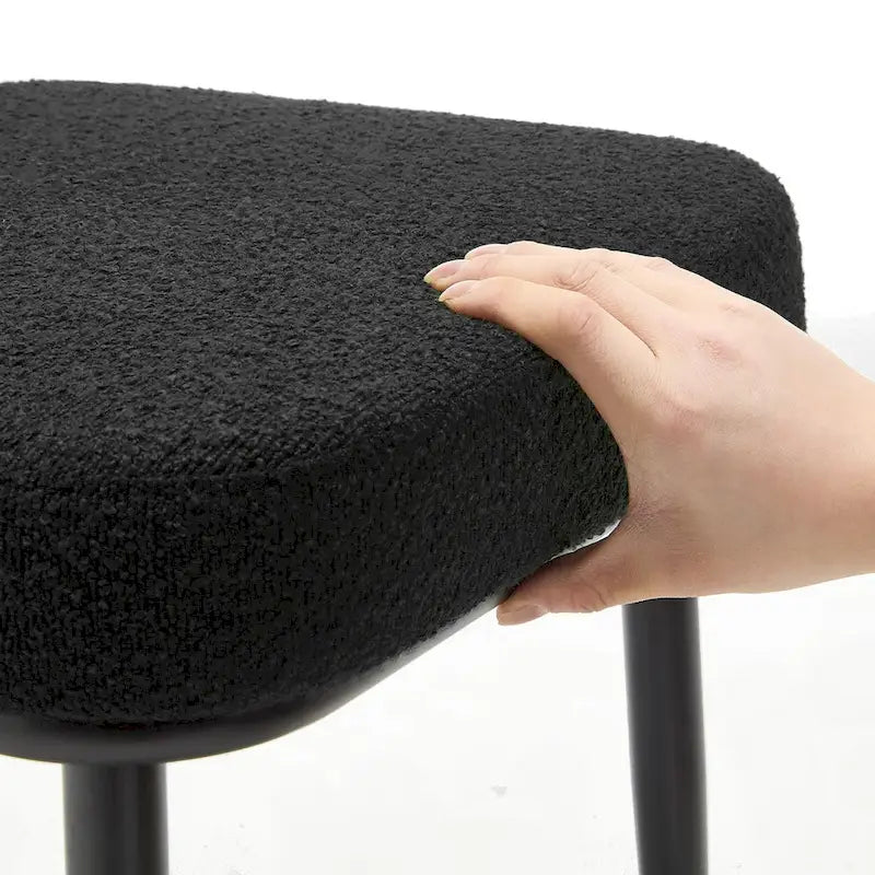 Ensemble de 2 chaises de salle à manger rembourrées en rotin - 33,86 cm (H) x 18,9 cm (L) x 22,83 cm (P)