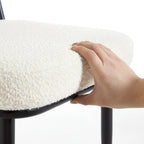 Ensemble de 2 chaises de salle à manger rembourrées en rotin - 33,86 cm (H) x 18,9 cm (L) x 22,83 cm (P)