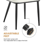 Ensemble de 2 chaises de salle à manger rembourrées en rotin - 33,86 cm (H) x 18,9 cm (L) x 22,83 cm (P)