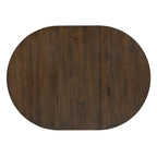 Ensemble de salle à manger rond extensible 5 pièces, ensemble de meubles de cuisine en bois avec rallonge amovible et 4 chaises rembourrées