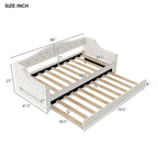 Lit de jour rembourré pour lit simple XL avec ceinture LED et lit gigogne, 213 cm (L) x 105 cm (l) x 69 cm (H)