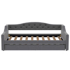 Lit de jour rembourré pour lit simple XL avec ceinture LED et lit gigogne, 213 cm (L) x 105 cm (l) x 69 cm (H)