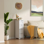 Meuble de rangement de cuisine 33, meuble de rangement de salle de bain autoportant en bois avec 4 tiroirs pour cuisine et salle à manger