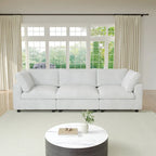 Canapé d'angle modulaire en peluche douce, canapé moderne rembourré pour salon