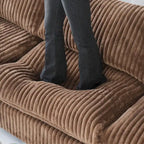 Canapé d'angle modulaire en peluche douce, canapé moderne rembourré pour salon