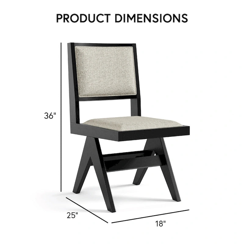 Ensemble de salle à manger rond moderne Evrena 7 pièces en bois massif noir de 150 cm (59 pouces) de Furniture of America