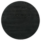 Ensemble de salle à manger rond moderne Evrena 7 pièces en bois massif noir de 150 cm (59 pouces) de Furniture of America