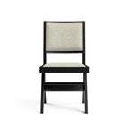 Ensemble de salle à manger rond moderne Evrena 7 pièces en bois massif noir de 150 cm (59 pouces) de Furniture of America