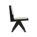 Ensemble de salle à manger rond moderne Evrena 7 pièces en bois massif noir de 150 cm (59 pouces) de Furniture of America