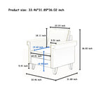 Fauteuil d'appoint en velours avec coussins amovibles et pieds en métal