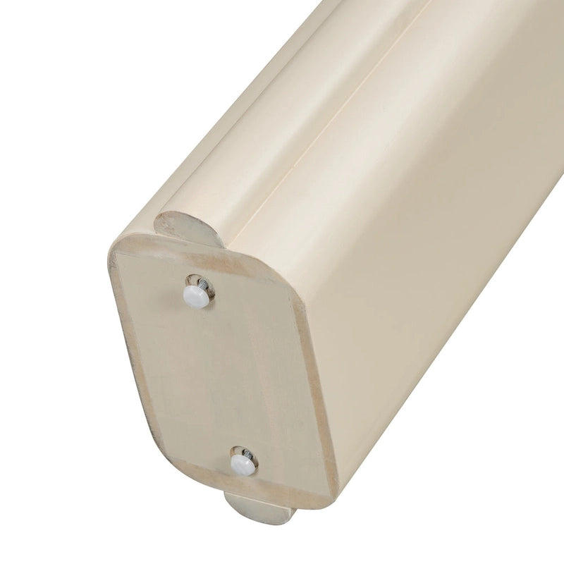 Table console 60 en placage de bois d'acacia courbé - Design minimaliste avec pieds en bois massif