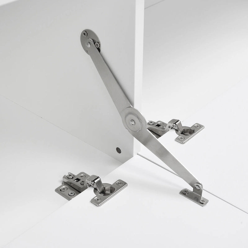 Meuble mural de 104,2 cm avec étagères et placards pour téléviseurs jusqu'à 78 pouces.