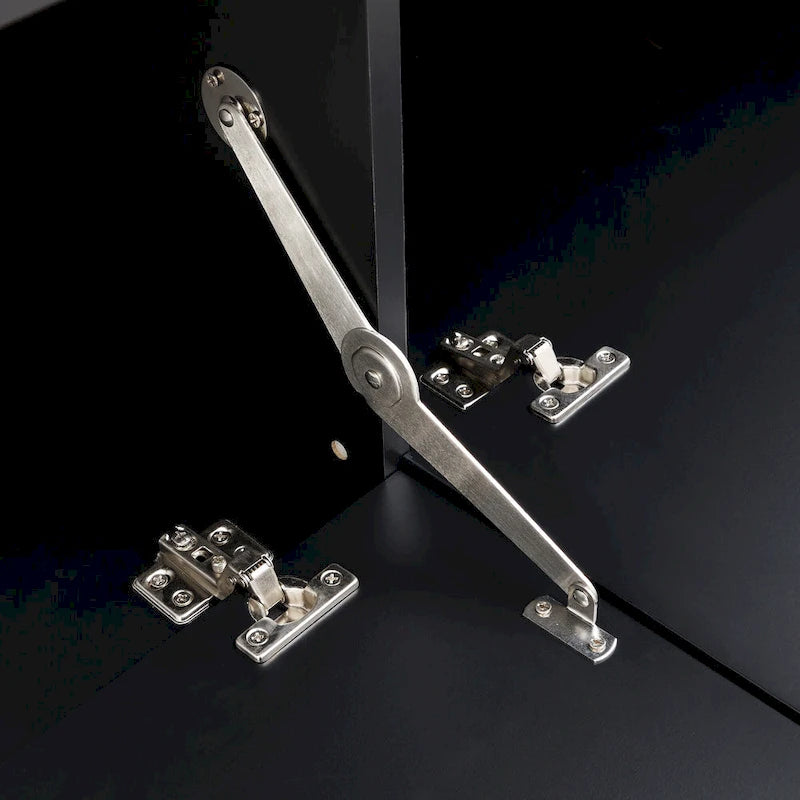 Meuble mural de 104,2 cm avec étagères et placards pour téléviseurs jusqu'à 78 pouces.