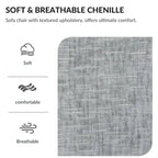 Fauteuil d'appoint surdimensionné en chenille avec repose-pieds, ports de chargement USB et canapé-lit convertible