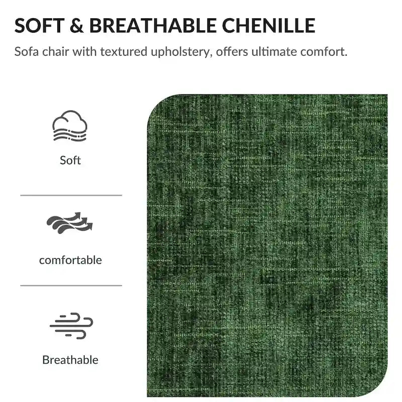 Fauteuil d'appoint surdimensionné en chenille avec repose-pieds, ports de chargement USB et canapé-lit convertible