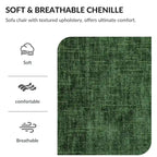 Fauteuil d'appoint surdimensionné en chenille avec repose-pieds, ports de chargement USB et canapé-lit convertible