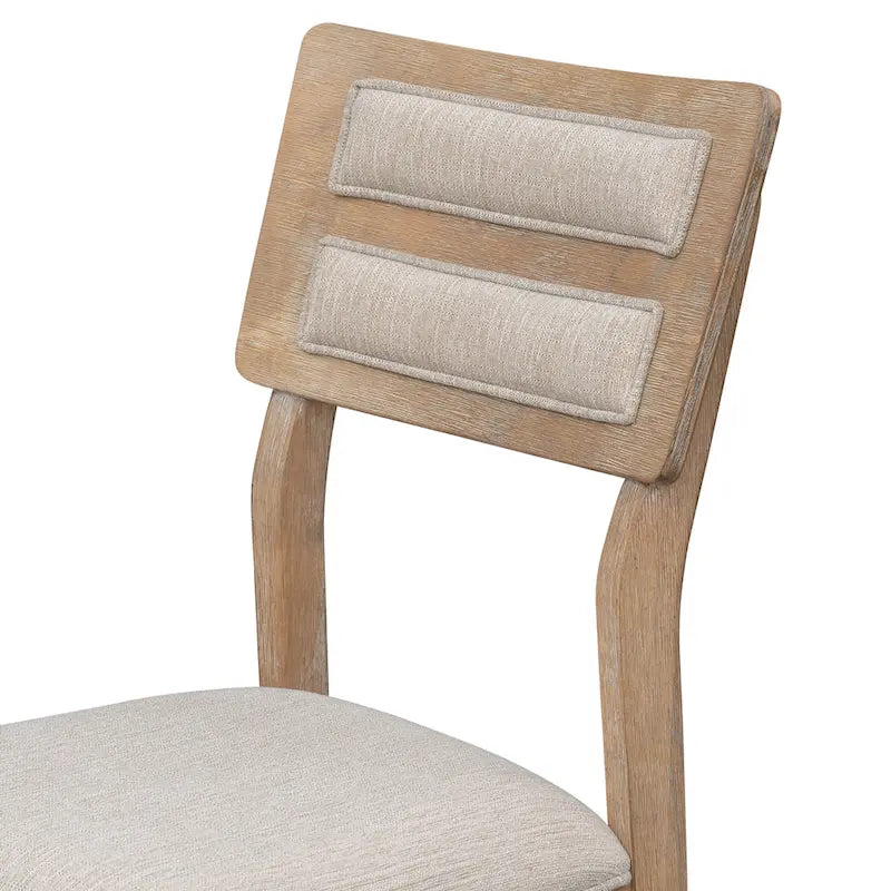 Ensemble de salle à manger en bois 6 pièces avec table, 4 chaises et banc