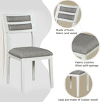 Ensemble de salle à manger en bois 6 pièces avec table, 4 chaises et banc