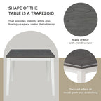 Ensemble de salle à manger en bois 6 pièces avec table, 4 chaises et banc