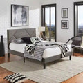 Allenspark Upholstered Platform Bed with Geometric Headboard by iNSPIRE Q Classic