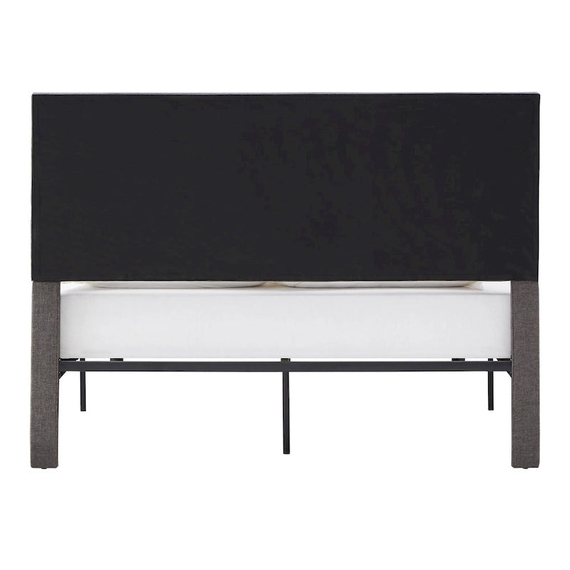 Lit plateforme capitonné Allenspark avec tête de lit géométrique par iNSPIRE Q Classic