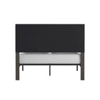 Lit plateforme capitonné Allenspark avec tête de lit géométrique par iNSPIRE Q Classic