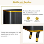 Meuble TV minimaliste de luxe avec rangement et accents dorés - 13,90 x 78,80 x 19,00