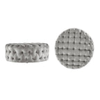 Pouf rond capitonné Gdansk à roulettes