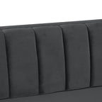 Ensemble canapé et fauteuil Morden Fort Modern 2 pièces en velours gris hollandais, pieds en fer