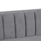 Ensemble canapé et fauteuil Morden Fort Modern 2 pièces en velours gris hollandais, pieds en fer