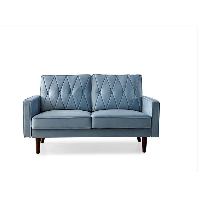 Canapé deux places Feemster 57,5 ​​pouces de large en velours capitonné