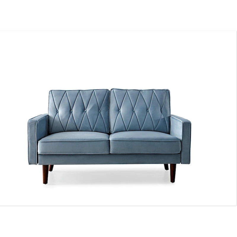 Canapé deux places Feemster 57,5 ​​pouces de large en velours capitonné