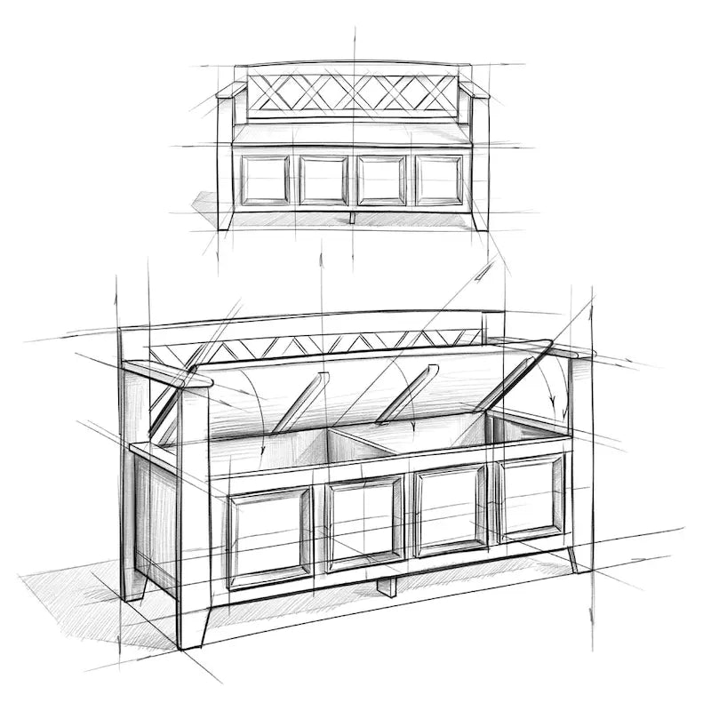 Banc d'entrée transitionnel en bois massif WYNDENHALL Halifax de 122 cm de large - 122 cm de large