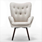 Fauteuil d'appoint Kreedence 26,38 W en microfibre à accoudoirs évasés