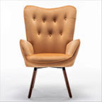 Fauteuil d'appoint Kreedence 26,38 W en microfibre à accoudoirs évasés