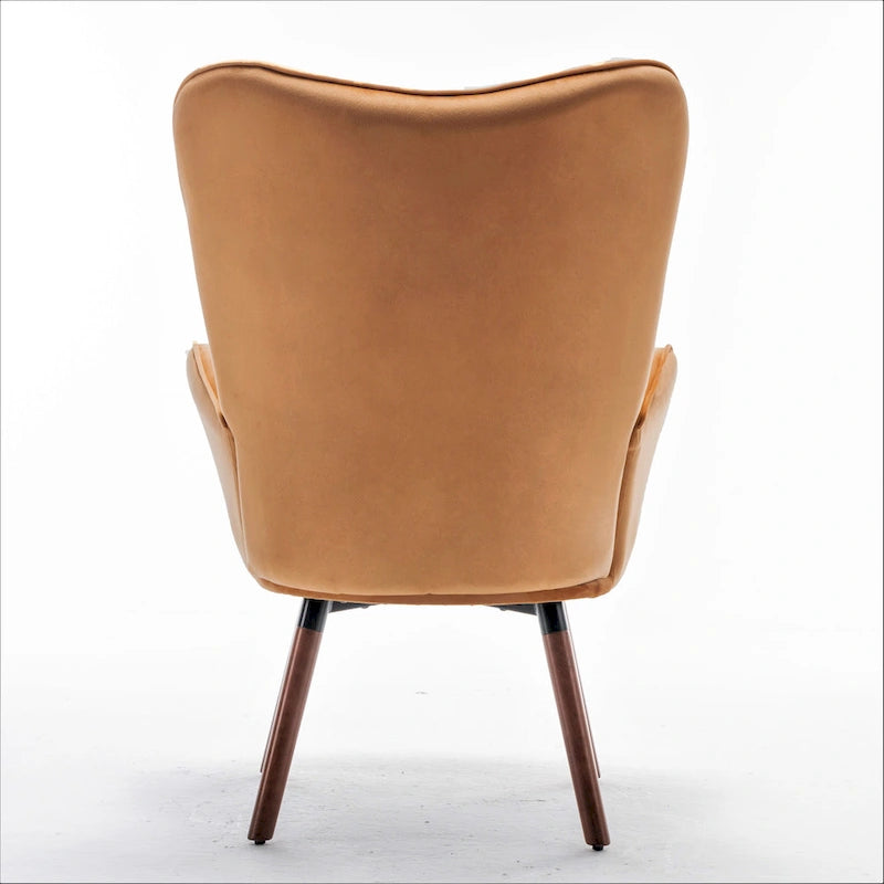 Fauteuil d'appoint Kreedence 26,38 W en microfibre à accoudoirs évasés