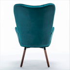 Fauteuil d'appoint Kreedence 26,38 W en microfibre à accoudoirs évasés